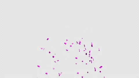 Purple confetti explosion on Alpha channel.  Stock Footage 278909067