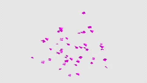 Purple confetti explosion on Alpha channel.  Stock Footage 278914804