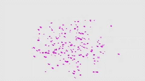 Purple confetti explosion on Alpha channel.  Stock Footage 278914907