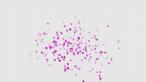 Purple confetti explosion on Alpha channel.  Stock Footage 278915059
