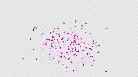 Purple confetti explosion on Alpha channel.  Stock Footage 278915280