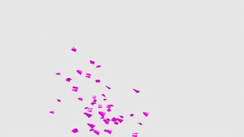 Purple confetti explosion on Alpha channel.  Stock Footage 278915325
