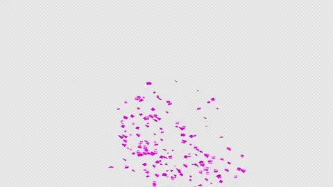 Purple confetti explosion on Alpha channel.  Stock Footage 278915718
