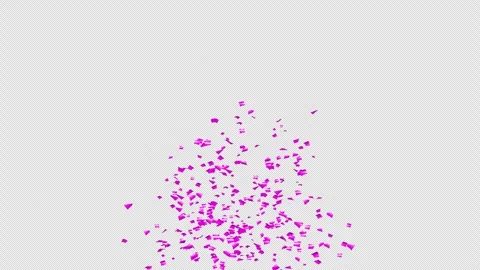 Purple confetti explosion on Alpha channel.  Stock Footage 278915851