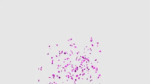Purple confetti explosion on Alpha channel.  Stock Footage 278916516