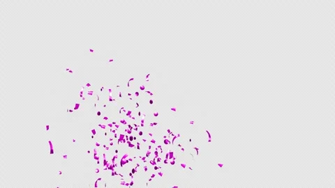Purple confetti explosion on Alpha channel.  Stock Footage 278916677