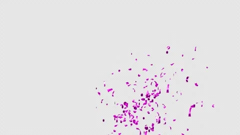 Purple confetti explosion on Alpha channel.  Stock Footage 278916741