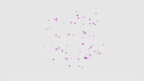 Purple confetti explosion on Alpha channel.  Stock Footage 279035691