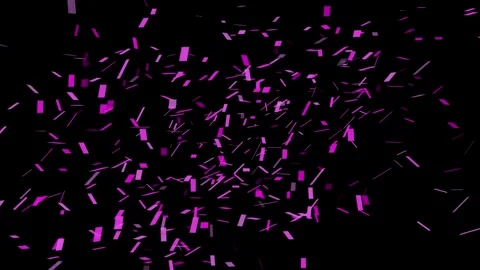 Purple confetti explosion falling on black background, for festive celebrations Stock Footage 336548039