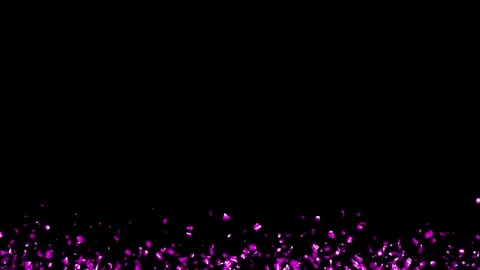 Purple confetti falling on the black, blue screen With Matte Channel Stock Footage 279876017