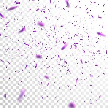 Purple Confetti. Stock Illustration