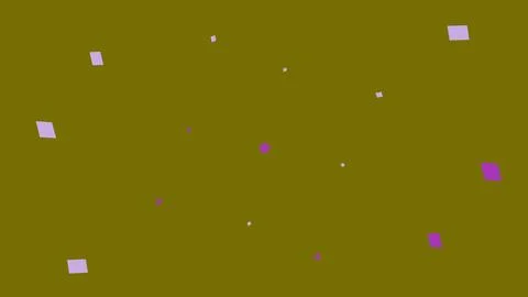 Purple confetti squares floating on a dark olive background イラスト素材