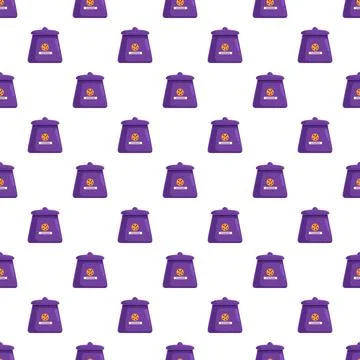 Purple cookie jar seamless pattern with sweets Stock Illustration