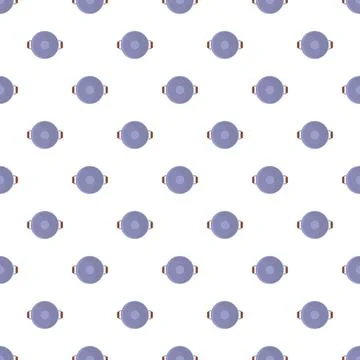 Purple cooking pot pattern creating seamless background design Illustrazione stock