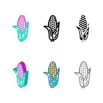 Purple corn color multipack icon vector Stock Illustration