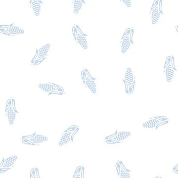 Purple corn glyph vector seamless pattern Illustrazione stock
