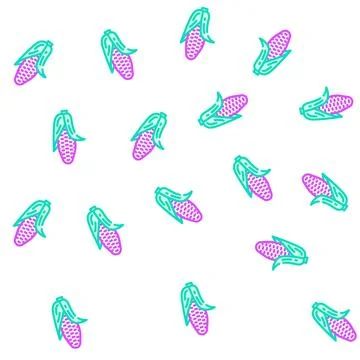 Purple corn vector seamless pattern Illustrazione stock