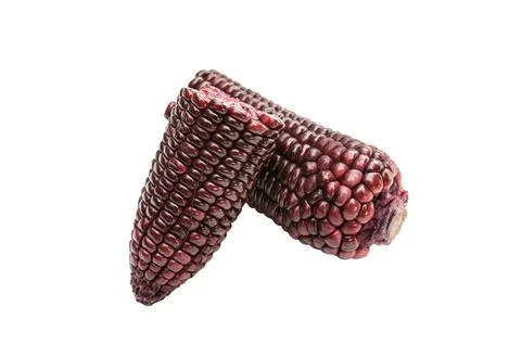 Purple corn on a white background. Foto stock