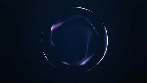 Purple cosmic light orb on dark starry background, futuristic abstract sphe.. Stock Illustration