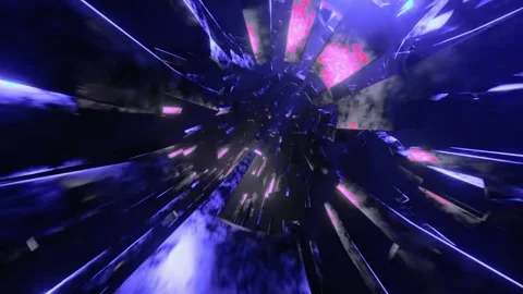 Purple Cosmic Nebula Space Background Animation Stock Footage 310941432