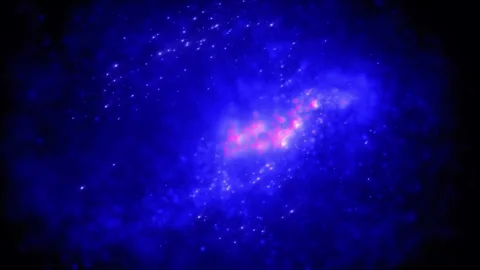 Purple Cosmic Nebula Space Background Animation Stock Footage 310941438