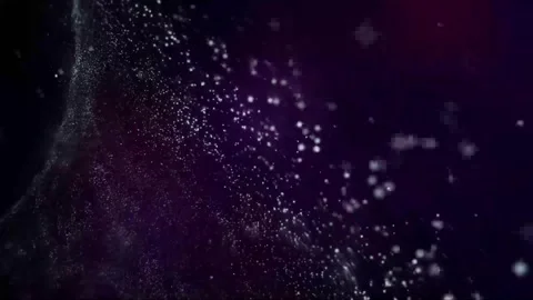 Purple Cosmic Particle Flow with Glowing Bokeh Stock Footage 327204589