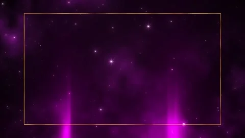 Purple Cosmic Rectangle Frame with Light Beams Stock Footage 341036912