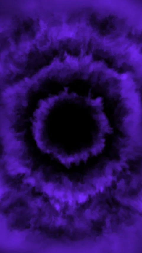 Purple Cosmic Ring Flight Vertical 4K Loop Stock Footage 267470142