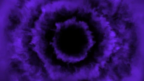 Purple Cosmic Smoke Ring Flight Background 4K Loop Stock Footage 265814280