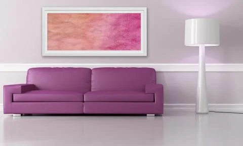 Purple couch Stock Illustration