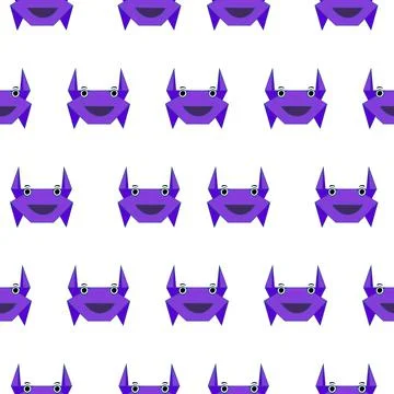Purple crab pattern Stock Illustration