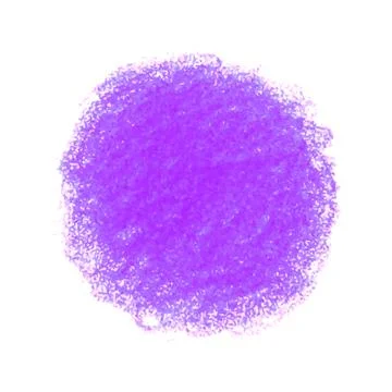 Purple crayon scribble texture stain isolated on white background Stock Illustration