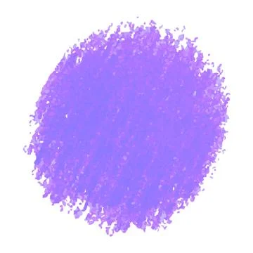 Purple crayon scribble texture stain isolated on white background Stock Illustration