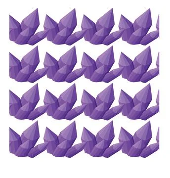 Purple crystal. Simple pattern. Vector illustration. Stock Illustration