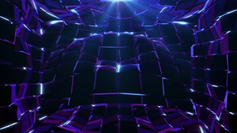 Purple Cubes Waves Stock Footage 100539524