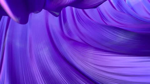 Purple curved lines flow 3D render seamless loop animation Stock Footage 148082854