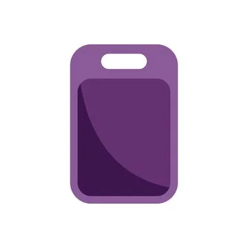 Purple cutting board on white background for kitchen utensils Stock Illustration
