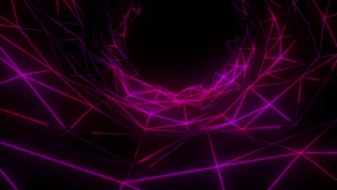 Purple cybernetic connected plexus tunnel structure Vídeos de archivo 332360107