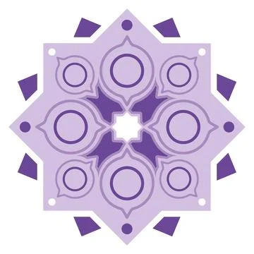 Purple decorative star shape. Vector Illustrazione stock
