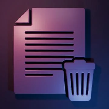 Purple Delete file document icon isolated on purple-blue background. Paper .. Illustrazione stock