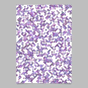 Purple diagonal rounded square mosaic pattern flyer background Illustrazione stock