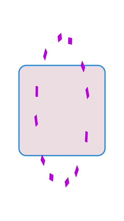 Purple diamond animation with blue rectangle center in abstract style verti.. Stock Footage 321627061