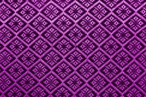 Purple diamond pattern fabric Stock Photos
