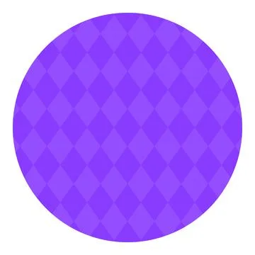 Purple diamond pattern round shape flat vector illustration graphic design Stock Illustration