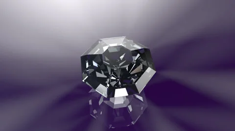 Purple diamond spinning Stock Footage