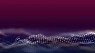 Purple Digital Abstract Plexus Wave Background Moving Stock Footage