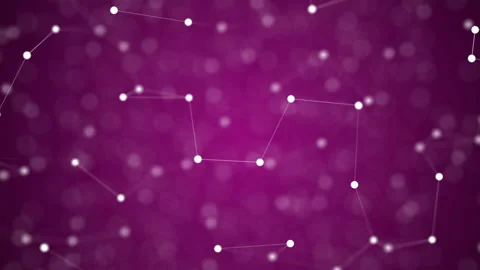 Purple digital background with plexus dots and lines 4k video. Stock Footage 144110402