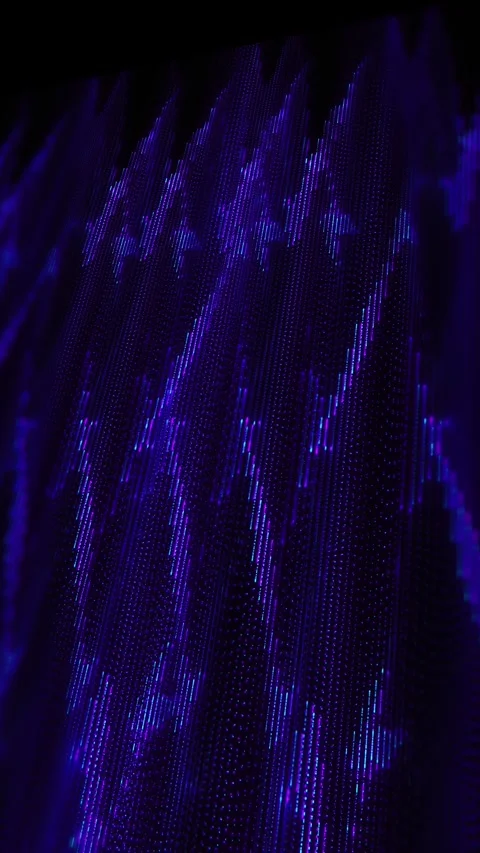 Purple digital data rain background glowing streams, dotted matrix texture, dark Stock Footage 340572614