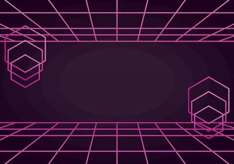 Purple Digital Dimension Background Stock Illustration