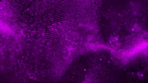 Purple digital futuristic technology dot wave or flowing animated abstract .. Stock Footage 296478206
